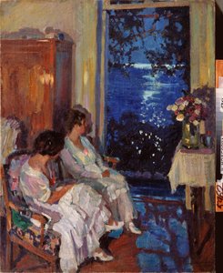 Alupka (Ucrania) (Alupka) - Pintura de Sergei Arsenyevich Vinogradov (1869-1938), óleo sobre lienzo de Sergei Arsenevich Vinogradov