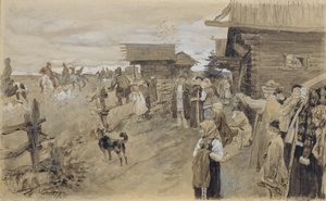 Caza con borzois, 1907