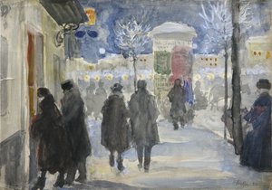 Calle de Moscú, 1922 de Sergei Arsenevich Vinogradov