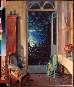 Noche austral - Pintura de Sergei Arsenyevich Vinogradov (1869-1938), óleo sobre lienzo