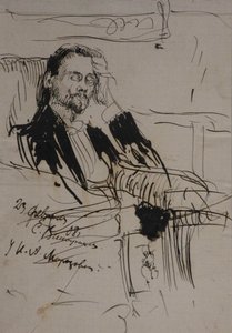 Retrato de Alexey Alexandrovich Bakhrushin, 1908 de Sergei Arsenevich Vinogradov