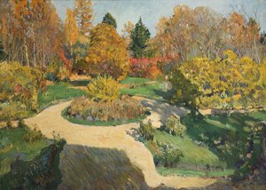 El jardín en otoño, 1910 de Sergei Arsenevich Vinogradov