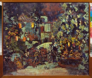 Escenografía de la ópera Don Quijote de Jules Massenet (1842-1912) - Escenografía de la ópera Don Quijote de Jules Massenet - Pintura de Sergei Ivanovich Petrov (1881-1936), óleo sobre lienzo - Arte escenográfico ruso - Central Estatal M Glinka Mu de Sergei Ivanovich Petrov