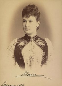 Marie Pavlovna de Russie - Gran Duquesa Maria Pavlovna de Rusia (1854-1920), por Levitsky, Sergei Lvovich (1819-1898). Fotografía en gelatina de plata de Sergei Lvovich Levitsky