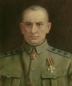 Gobernante supremo y almirante ruso A. Kolchak (1874-1920) (óleo sobre lienzo) de Sergei Varlenovich Pen