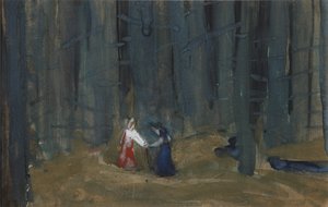 Ilustración de La historia de la princesa muerta y los siete caballeros de Sergei Vasilievich Malyutin