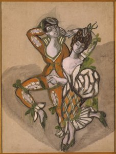 Diseño de vestuario para la obra de teatro El matrimonio de Fígaro de P. de Beaumarchais, 1915 de Sergei Yurievich Sudeykin