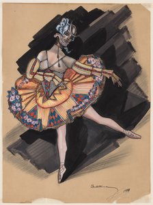 La muñeca hada. Diseño de vestuario para Anna Pavlova, 1924 de Sergei Yurievich Sudeykin