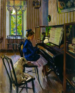 En el piano, 1914 de Sergey Vinogradov