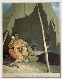 Chamán nativo americano, c.1850 (ilustración) de Seth Eastman