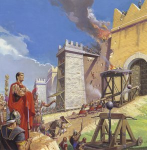 Escipión Aemiliano dirigiendo el asalto a Cartago de Severino Baraldi