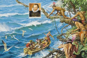 Sir Francis Drake (c.1540-96) (gouache sobre papel) de Severino Baraldi