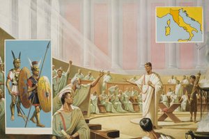 Amenaza de las Tribus Sabinas de Severino Baraldi