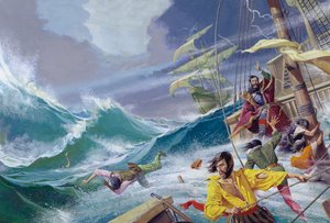 Vasco Da Gama camino de la India (gouache sobre papel)