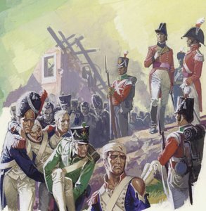 Soldados heridos tras la batalla de Waterloo de Severino Baraldi