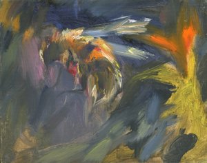 Abeja 3, 2024 (óleo sobre tabla)