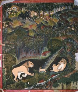 Brijnathji y Durjan Sal avistan una manada de leones