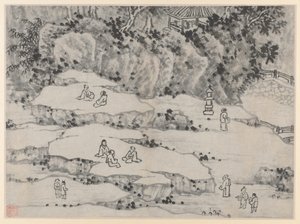 Doce vistas de la colina del tigre, Suzhou: La terraza de la piedra que asiente, la colina del tigre y el asiento de mil hombres