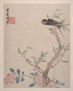 Paisajes, flores y pájaros, fechado en 1639 (álbum de ocho cuadros; tinta y color sobre papel)