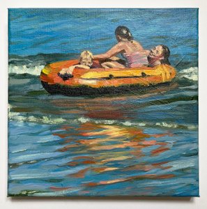 En las aguas con el bote, 2021 de Sheri Gee