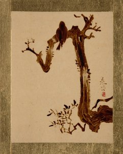 Cuervo en árbol de Shibata Zeshin