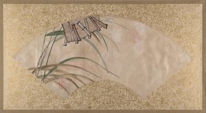 Flores Rosas y Blancas y Hojas, Clappers de Shibata Zeshin