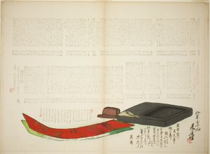 Capas de Poesía de Kikaku de Shibata Zeshin