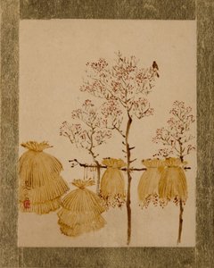 Montones de Arroz y Árboles de Shibata Zeshin