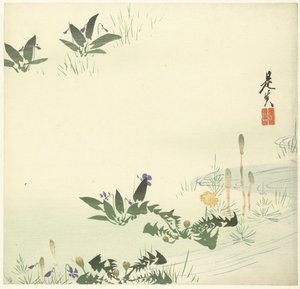 Flores de primavera junto a un arroyo de Shibata Zeshin