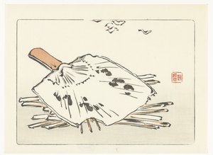 Abanico y leña de Shibata Zeshin