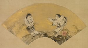Hanshan y Shide (Kanzan y Jittoku) de Shikibu Terutada