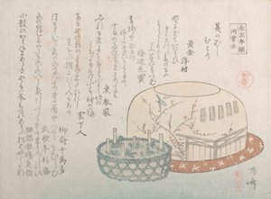 Cazador de insectos y hierbas en maceta, siglo XIX de Shinsai