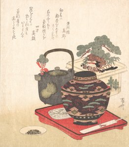 Decoraciones y utensilios de Año Nuevo, siglo XIX de Shinsai