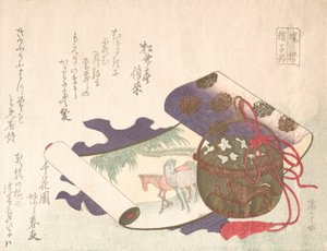 Pintura en Pergamino de Caballo, siglo XIX de Shinsai