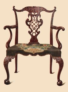 Silla de caoba, 1906 de Shirley Charles Llewellyn Slocombe