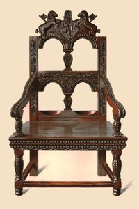 Silla Cacqueteuse de roble, 1904 de Shirley Charles Llewellyn Slocombe