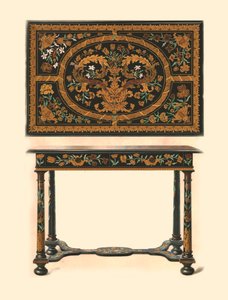 Mesa incrustada con marquetería, 1905 de Shirley Charles Llewellyn Slocombe