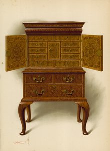 Gabinete de nogal, propiedad de Edward Dent de Shirley Charles Llewellyn Slocombe