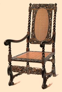 Silla de nogal, 1905 de Shirley Charles Llewellyn Slocombe
