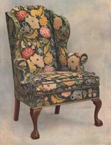 Silla de nogal cubierta con bordado, 1905 de Shirley Charles Llewellyn Slocombe