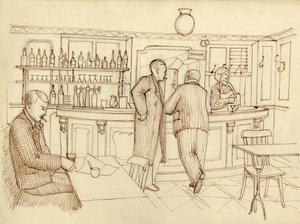 Escena de café, París, Francia, c1951. de Shirley Markham