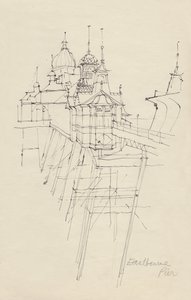 Muelle de Eastbourne, c1950 de Shirley Markham