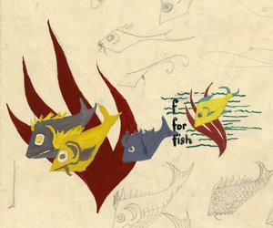 Ilustración de pez, c1950