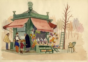Quiosco vendiendo juguetes, París, Francia, c1951 de Shirley Markham