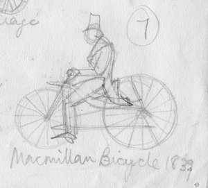 Bicicleta MacMillan, 1839, c. 1950
