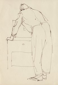 Hombre agachado, c1950 de Shirley Markham