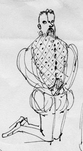 Hombre con traje de época de Shirley Markham