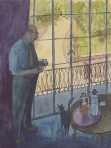 Hombre mirando por la ventana, 1952