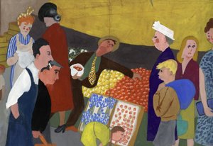 Escena de mercado, c1950 de Shirley Markham