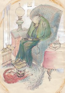 Anciana y gato, 1951 de Shirley Markham